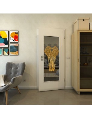 Lichtausschnitt - Fineprint Model 098 Gold auf Grauglas