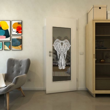 Lichtausschnitt - Fineprint Model 098 Weiss auf Grauglas