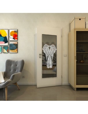 Lichtausschnitt - Fineprint Model 098 Weiss auf Grauglas