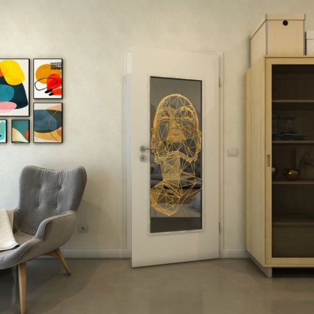 Lichtausschnitt - Fineprint Model 103 Gold auf Grauglas