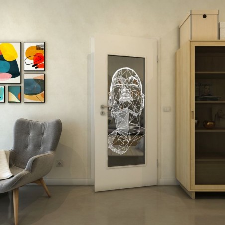 Lichtausschnitt - Fineprint Model 103 Weiss auf Grauglas