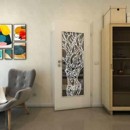 Lichtausschnitt - Fineprint Model 105 Weiss auf Grauglas