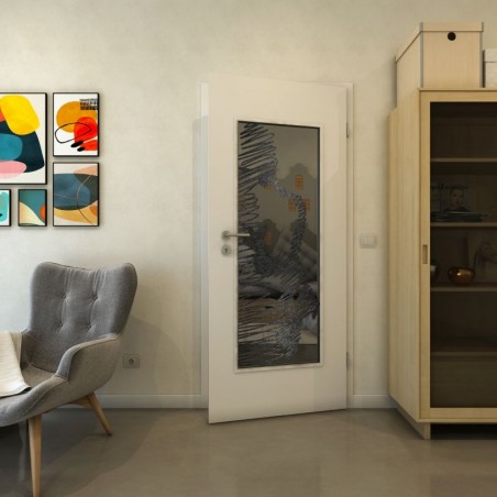 Lichtausschnitt - Fineprint Model 106 Schwarz auf Grauglas