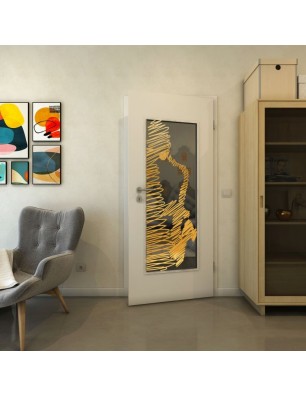 Lichtausschnitt - Fineprint Model 106 Gold auf Grauglas