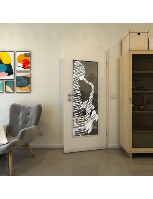 Lichtausschnitt - Fineprint Model 106 Weiss auf Grauglas