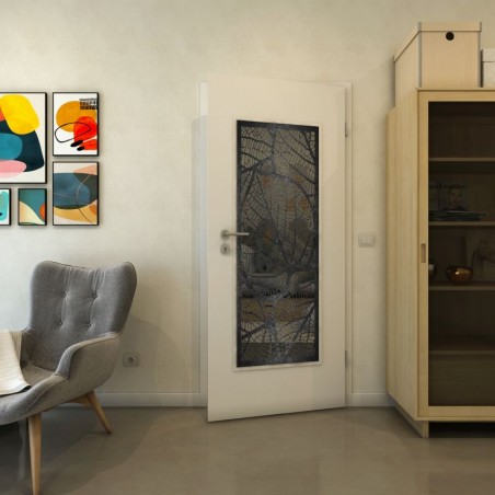 Lichtausschnitt - Fineprint Model 107 Schwarz auf Grauglas