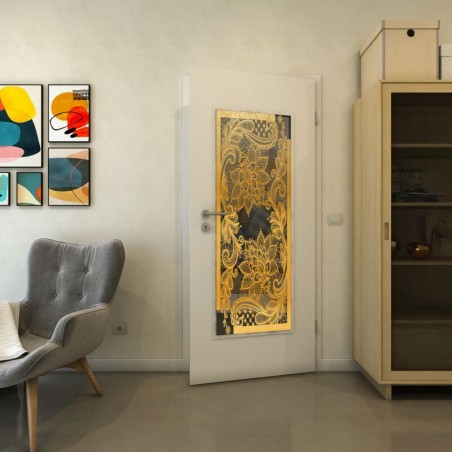 Lichtausschnitt - Fineprint Model 108 Gold auf Grauglas