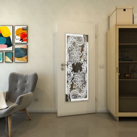 Lichtausschnitt - Fineprint Model 108 Weiss auf Grauglas