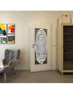 Lichtausschnitt - Fineprint Model 109 Weiss auf Grauglas