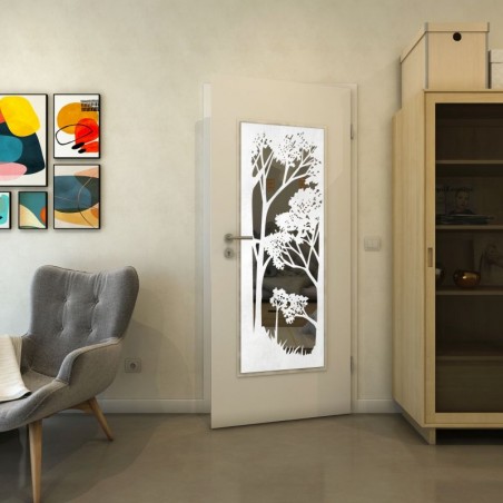 Lichtausschnitt - Fineprint Model 110 Weiss auf Grauglas