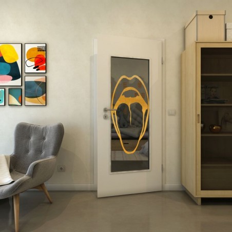 Lichtausschnitt - Fineprint Model 111 Gold auf Grauglas