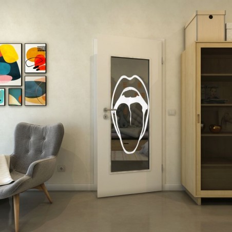 Lichtausschnitt - Fineprint Model 111 Weiss auf Grauglas