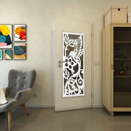 Lichtausschnitt - Fineprint Model 112 Weiss auf Grauglas