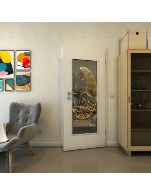 Lichtausschnitt - Fineprint Model 113 Gold auf Grauglas