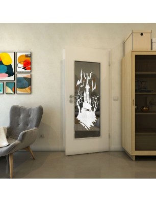 Lichtausschnitt - Fineprint Model 114 Weiss auf Grauglas