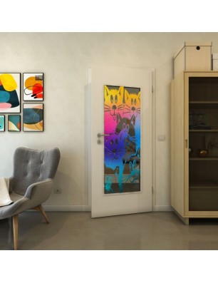 Lichtausschnitt - Fineprint Model 115 Verlauf auf Grauglas