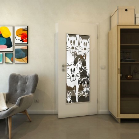 Lichtausschnitt - Fineprint Model 115 Weiss auf Grauglas