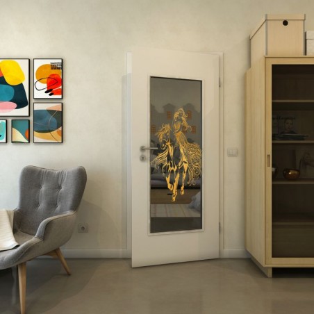 Lichtausschnitt - Fineprint Model 118 Gold auf Grauglas