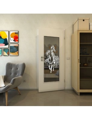 Lichtausschnitt - Fineprint Model 118 Weiss auf Grauglas