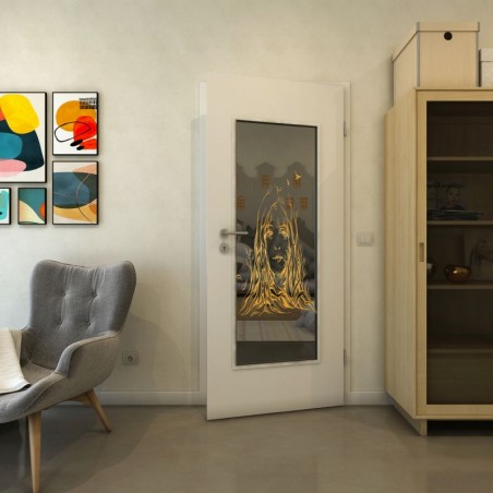 Lichtausschnitt - Fineprint Model 119 Gold auf Grauglas