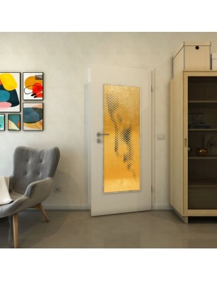 Lichtausschnitt - Fineprint Model 120 Gold auf Grauglas