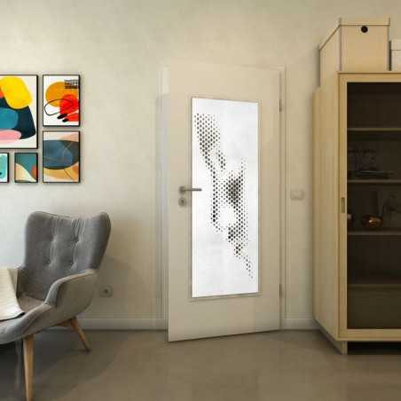 Lichtausschnitt - Fineprint Model 120 Weiss auf Grauglas