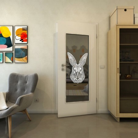 Lichtausschnitt - Fineprint Model 121 Weiss auf Grauglas