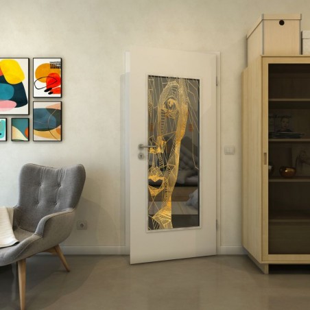 Lichtausschnitt - Fineprint Model 123 Gold auf Grauglas