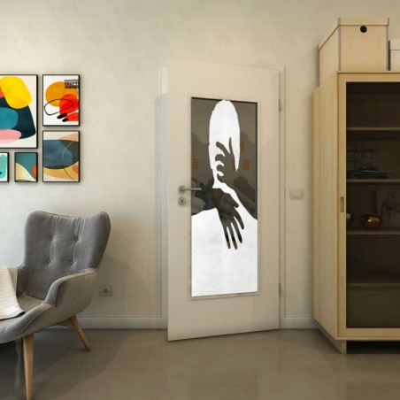 Lichtausschnitt - Fineprint Model 124 Weiss auf Grauglas