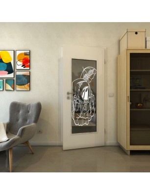 Lichtausschnitt - Fineprint Model 126 Weiss auf Grauglas