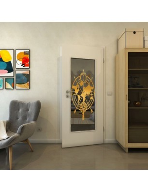 Lichtausschnitt - Fineprint Model 127 Gold auf Grauglas