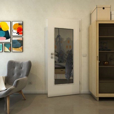 Lichtausschnitt - Fineprint Model 129 Schwarz auf Grauglas