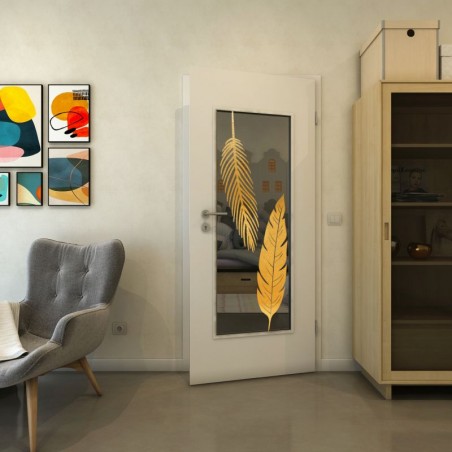 Lichtausschnitt - Fineprint Model 129 Gold auf Grauglas