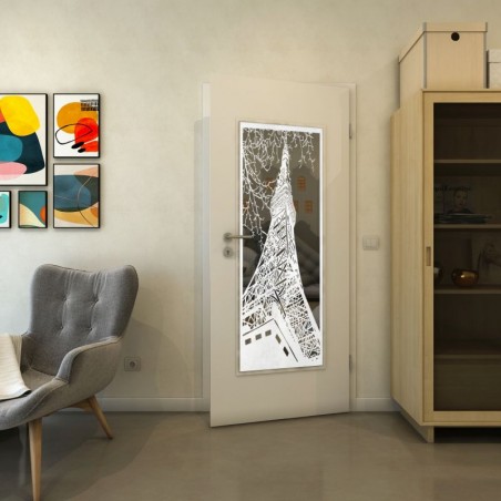 Lichtausschnitt - Fineprint Model 132 Weiss auf Grauglas