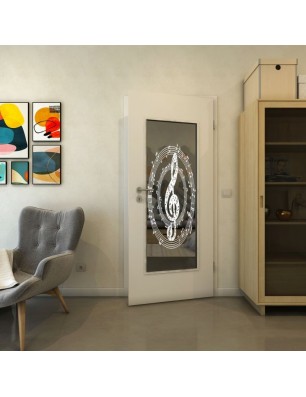 Lichtausschnitt - Fineprint Model 134 Weiss auf Grauglas