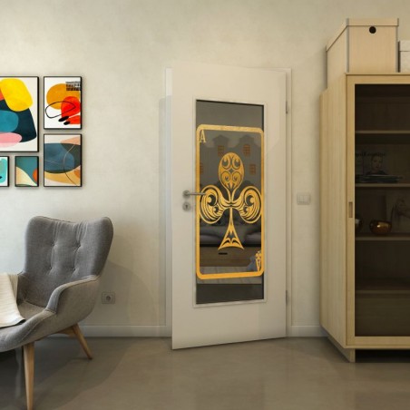 Lichtausschnitt - Fineprint Model 135 Gold auf Grauglas