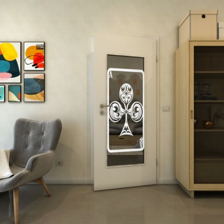 Lichtausschnitt - Fineprint Model 135 Weiss auf Grauglas