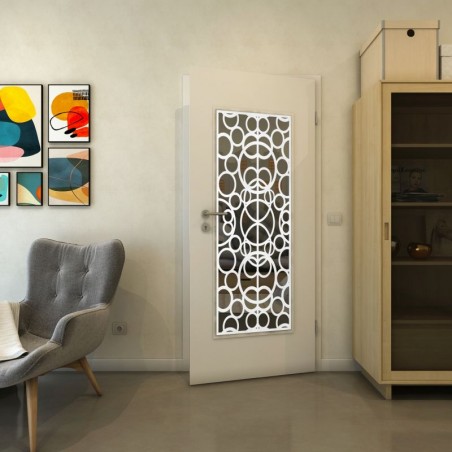 Lichtausschnitt - Fineprint Model 144 Weiss auf Grauglas