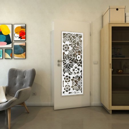 Lichtausschnitt - Fineprint Model 149 Weiss auf Grauglas