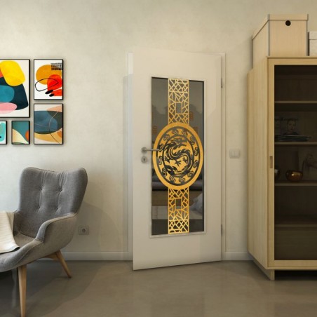 Lichtausschnitt - Fineprint Model 151 Gold auf Grauglas