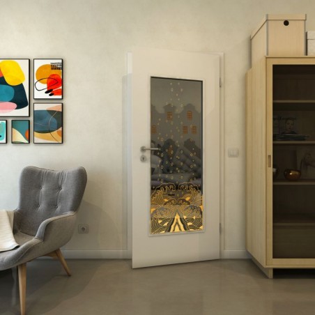 Lichtausschnitt - Fineprint Model 155 Gold auf Grauglas