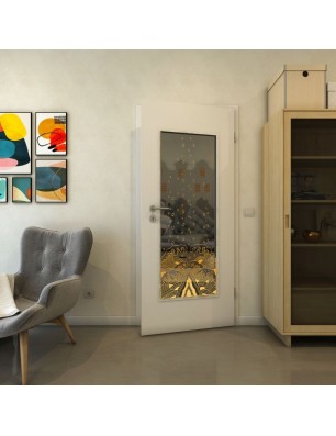 Lichtausschnitt - Fineprint Model 155 Gold auf Grauglas