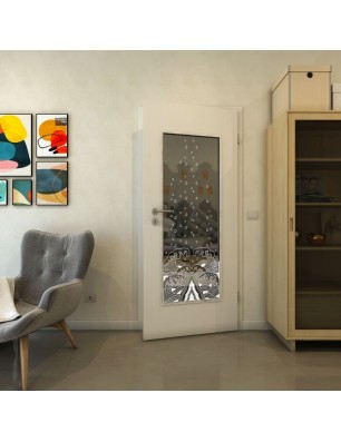 Lichtausschnitt - Fineprint Model 155 Weiss auf Grauglas