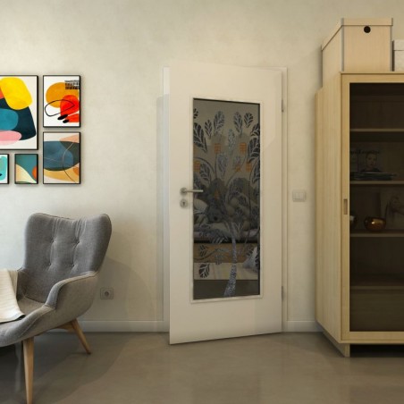 Lichtausschnitt - Fineprint Model 159 Schwarz auf Grauglas