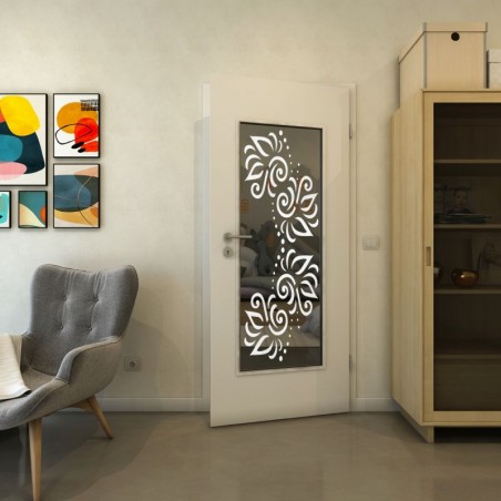 Lichtausschnitt - Fineprint Model 163 Weiss auf Grauglas