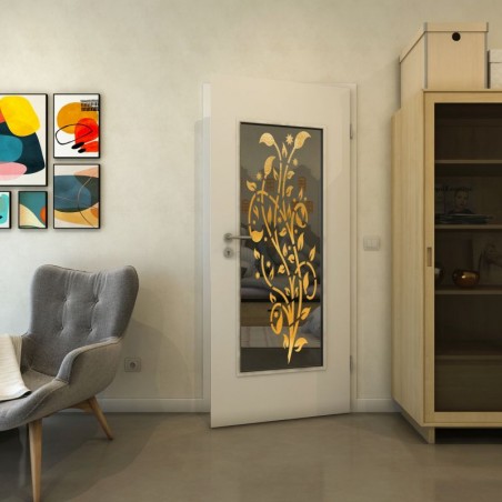 Lichtausschnitt - Fineprint Model 166 Gold auf Grauglas