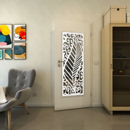 Lichtausschnitt - Fineprint Model 173 Weiss auf Grauglas