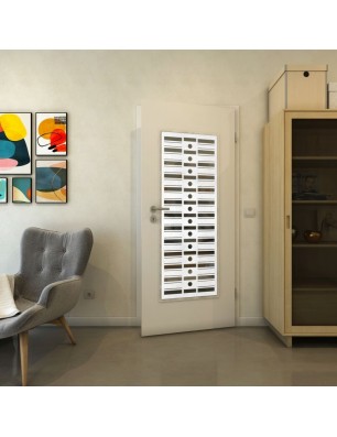 Lichtausschnitt - Fineprint Model 174 Weiss auf Grauglas