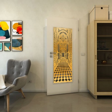 Lichtausschnitt - Fineprint Model 181 Gold auf Grauglas