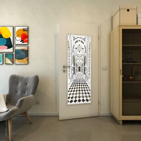 Lichtausschnitt - Fineprint Model 181 Weiss auf Grauglas